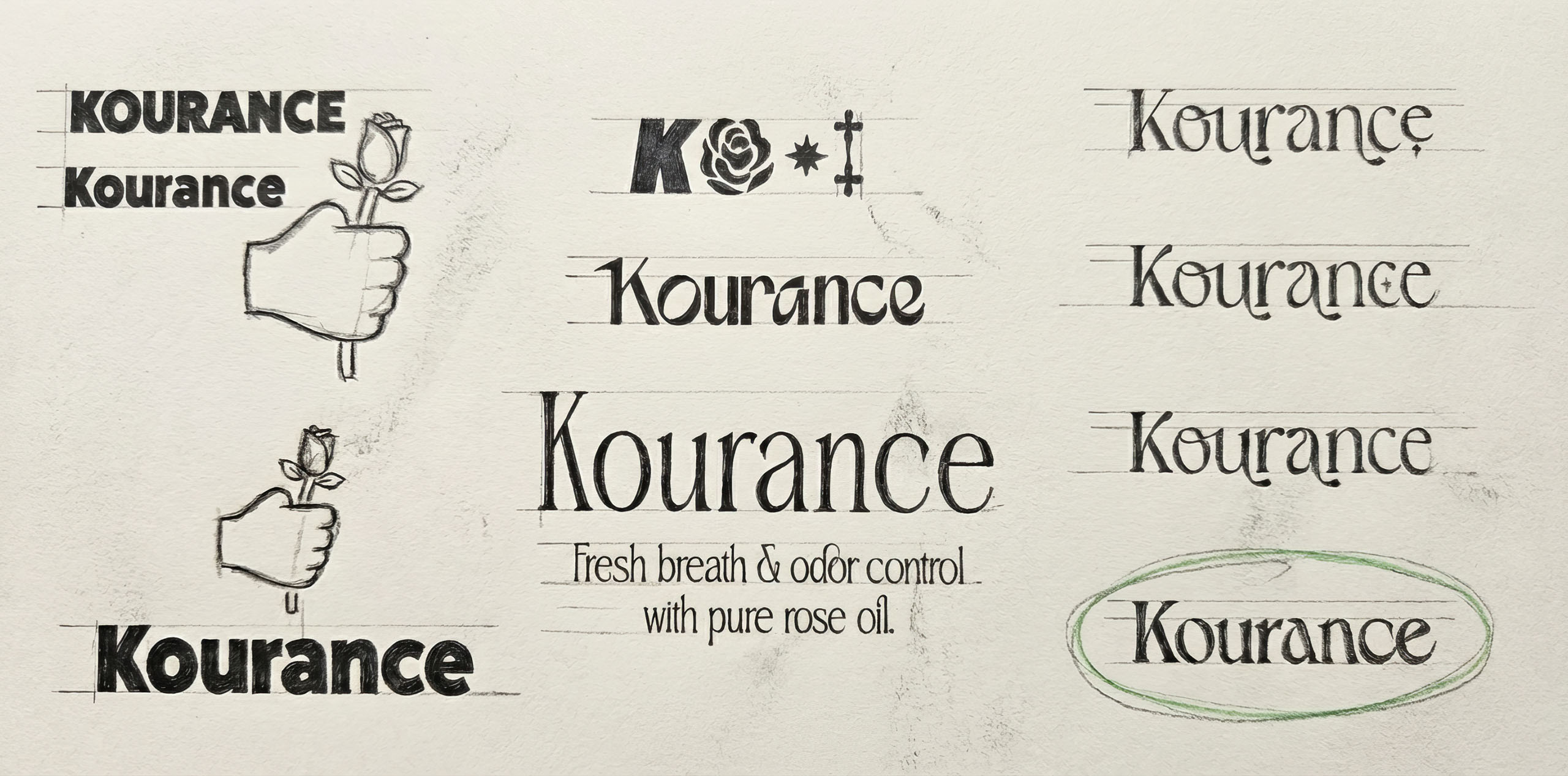 kourance logo sketches2